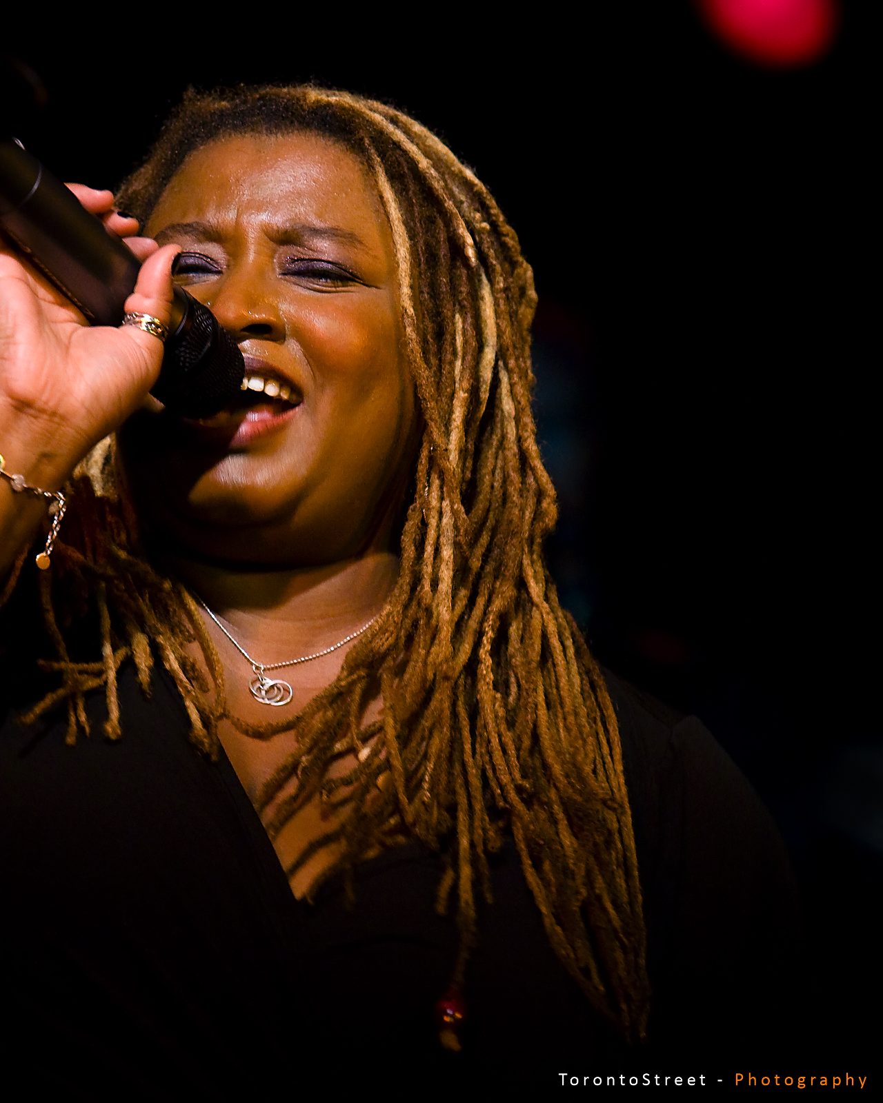 Carolyn T at the mic